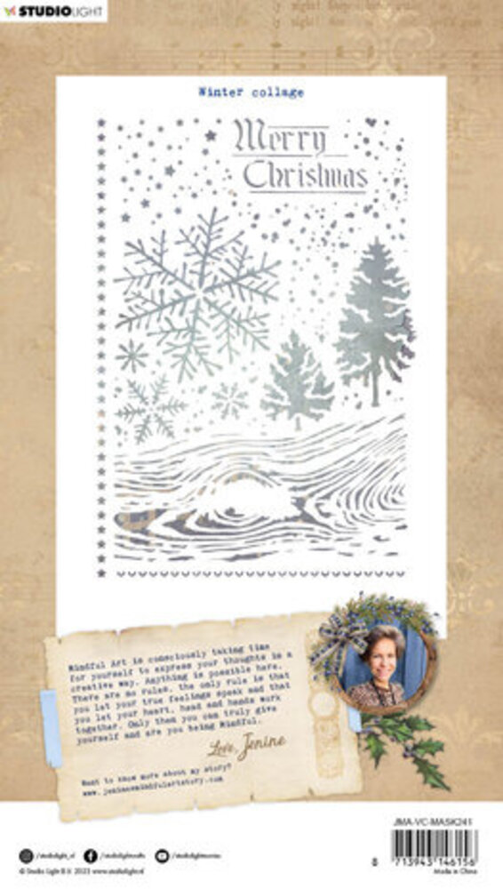 Studio Light Vintage Christmas Masking Stencil Winter Collage (JMA-VC-MASK241) Studio Light Vintage Christmas Masking Stencil Winter Collage (JMA-VC-MASK241)