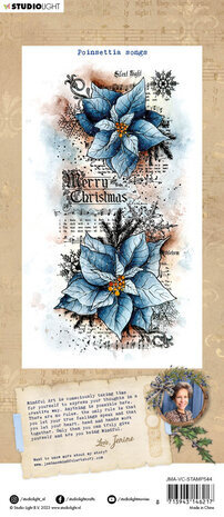 Studio Light Vintage Christmas Clear Stamp Poinsettia Songs (JMA-VC-STAMP544)