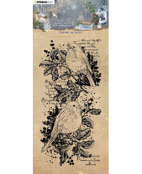 Studio Light Vintage Christmas Clear Stamp Robins on Holly (JMA-VC-STAMP545)* Studio Light Vintage Christmas Clear Stamp Robins on Holly (JMA-VC-STAMP545)*