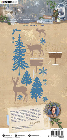 Studio Light Vintage Christmas Snijmal Deer, Snow & Trees (JMA-VC-CD721)