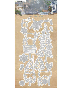 Studio Light Vintage Christmas Snijmal Deer, Snow & Trees (JMA-VC-CD721)