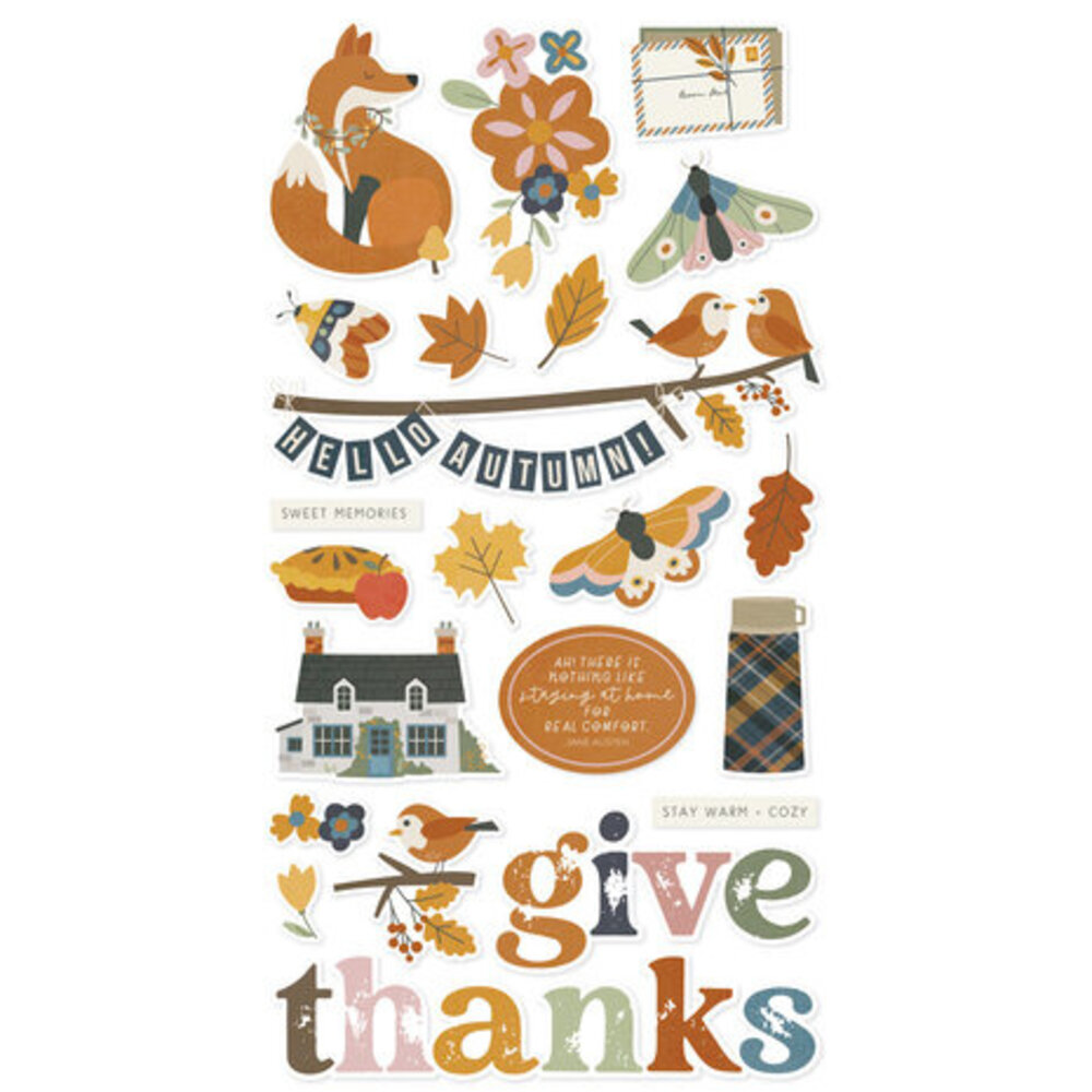 Simple Stories Acorn Lane Chipboard Stickers (21017) Simple Stories Acorn Lane Chipboard Stickers (21017)