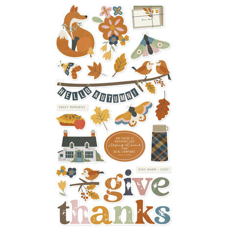 Simple Stories Acorn Lane Chipboard Stickers (21017) Simple Stories Acorn Lane Chipboard Stickers (21017)