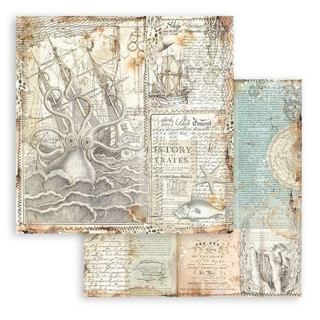 Stamperia Songs of the Sea Maxi Background 12x12 Inch Paper Pack (SBBL142) Stamperia Songs of the Sea Maxi Background 12x12 Inch Paper Pack (SBBL142)