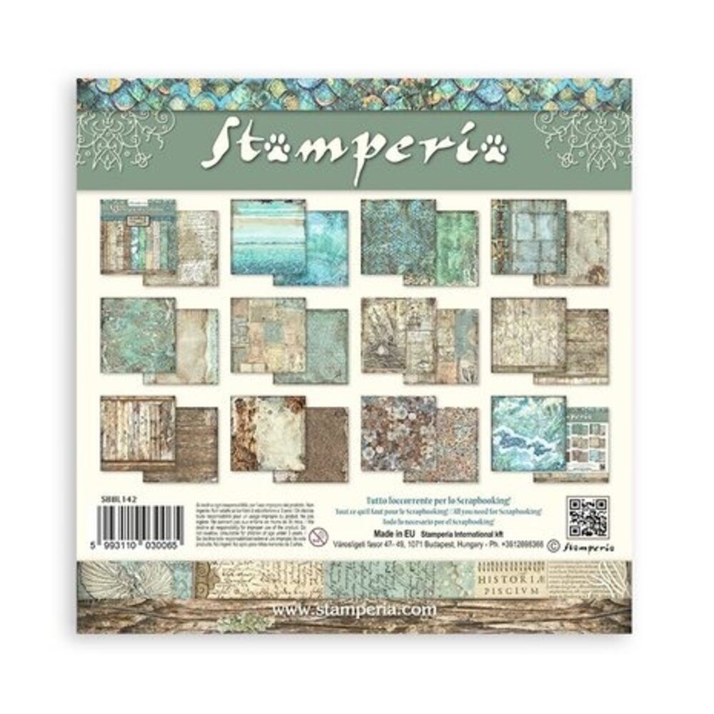 Stamperia Songs of the Sea Maxi Background 12x12 Inch Paper Pack (SBBL142) Stamperia Songs of the Sea Maxi Background 12x12 Inch Paper Pack (SBBL142)