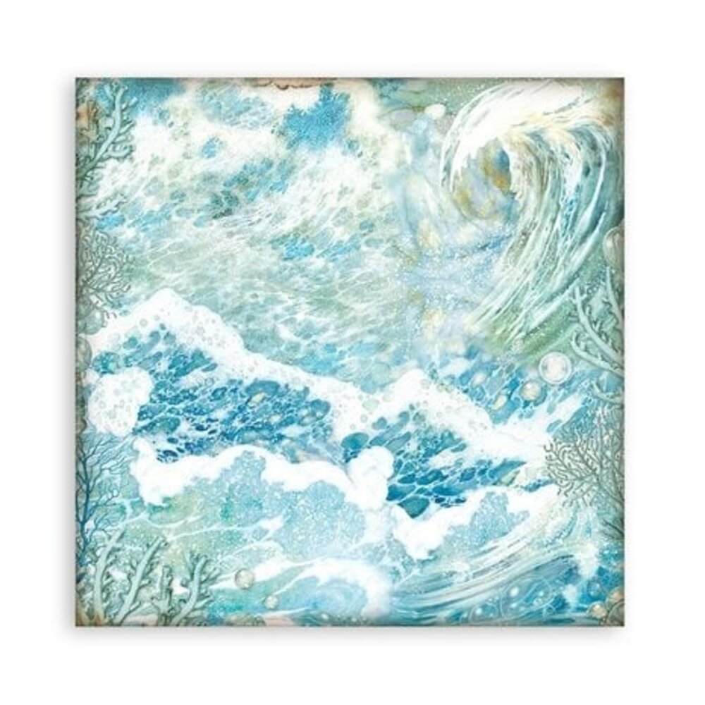 Stamperia Songs of the Sea Backgrounds 8x8 Inch Paper Pack (SBBS91)