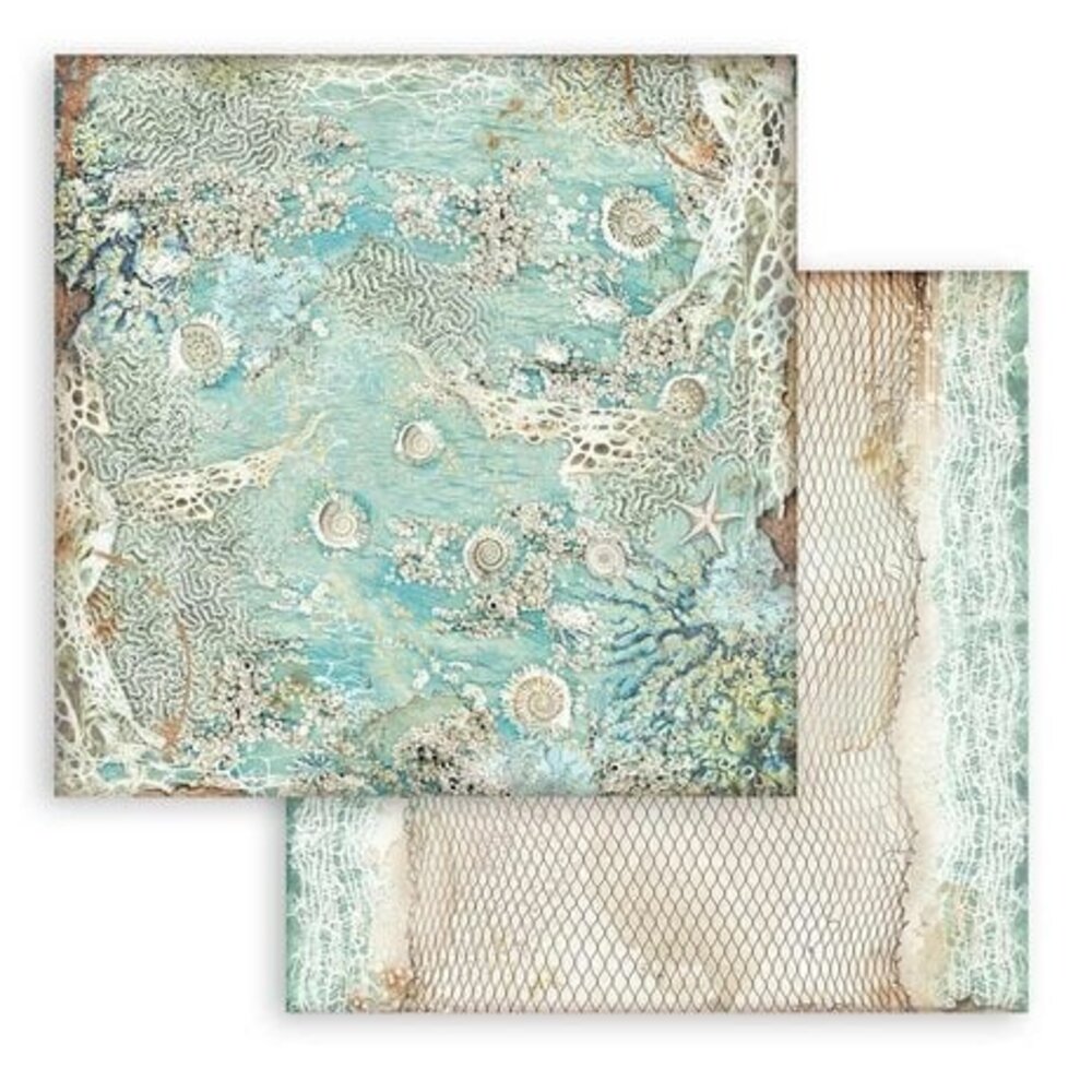 Stamperia Songs of the Sea Backgrounds 8x8 Inch Paper Pack (SBBS91)