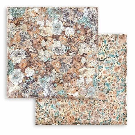 Stamperia Songs of the Sea Backgrounds 8x8 Inch Paper Pack (SBBS91)