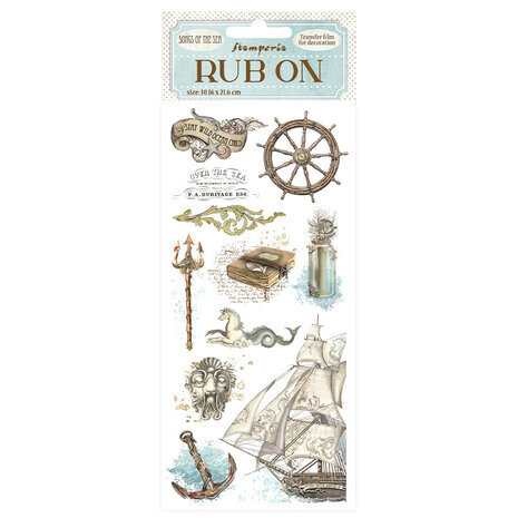 Stamperia Songs of the Sea Rub-On 4x8,5 Inch Elements (DFLRB50) Stamperia Songs of the Sea Rub-On 4x8,5 Inch Elements (DFLRB50)