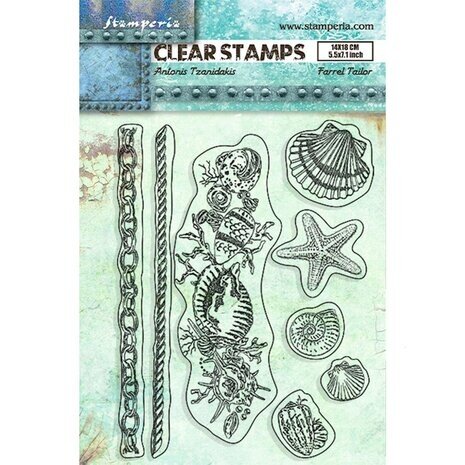 Stamperia Songs of the Sea Clear Stamps Shells (WTK181)