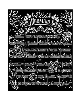 Stamperia Songs of the Sea Thick Stencil 20x25cm The Mermaid Song (KSTD143)