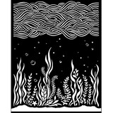 Stamperia Songs of the Sea Thick Stencil 20x25cm Corals and Poseidonias (KSTD147)