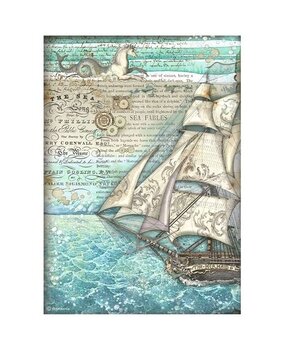 Stamperia Songs of the Sea Sailing Ship Rice Paper A4 (DFSA4811) Stamperia Songs of the Sea Sailing Ship Rice Paper A4 (DFSA4811)