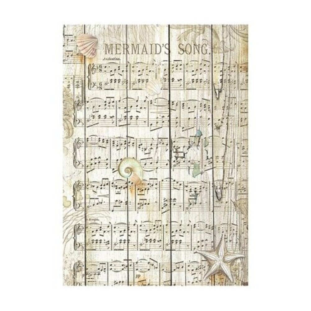 Stamperia Songs of the Sea Rice Paper Backgrounds A6 (DFSAK6010) Stamperia Songs of the Sea Rice Paper Backgrounds A6 (DFSAK6010)
