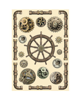 Stamperia Songs of the Sea Wooden Shapes A5 Rudder and Pipes (KLSP148)* Stamperia Songs of the Sea Wooden Shapes A5 Rudder and Pipes (KLSP148)*