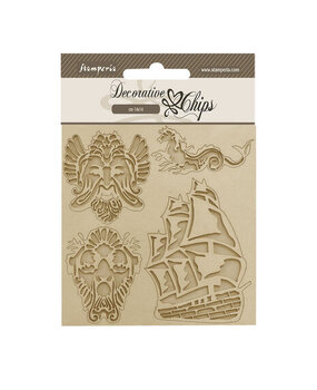 Stamperia Songs of the Sea Decorative Chips Sailing Ship (SCB184)* Stamperia Songs of the Sea Decorative Chips Sailing Ship (SCB184)*