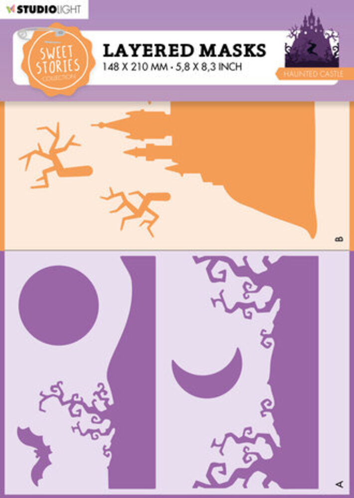 Studio Light Sweet Stories Masking Stencil Haunted Castle (SL-SS-MASK242)