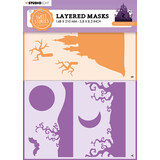 Studio Light Sweet Stories Masking Stencil Haunted Castle (SL-SS-MASK242)