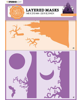 Studio Light Sweet Stories Masking Stencil Haunted Castle (SL-SS-MASK242)