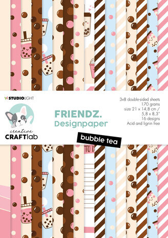 Creative Craftlab Friendz Bubble Tea A5 Paper Pad (CCL-FR-PP116) Creative Craftlab Friendz Bubble Tea A5 Paper Pad (CCL-FR-PP116)