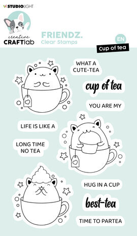Creative Craftlab Friendz Clear Stamps Cup of Tea (CCL-FR-STAMP553) Creative Craftlab Friendz Clear Stamps Cup of Tea (CCL-FR-STAMP553)