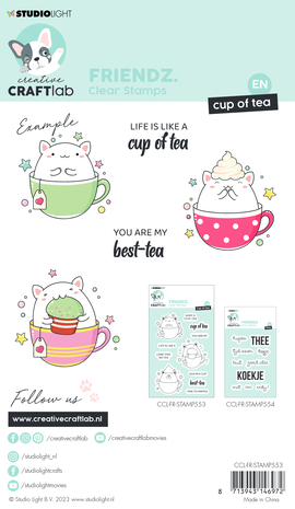Creative Craftlab Friendz Clear Stamps Cup of Tea (CCL-FR-STAMP553) Creative Craftlab Friendz Clear Stamps Cup of Tea (CCL-FR-STAMP553)