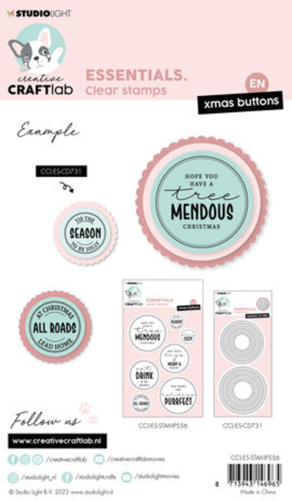 Creative Craftlab Essentials Clear Stamps Xmas Buttons (CCL-ES-STAMP556) Creative Craftlab Essentials Clear Stamps Xmas Buttons (CCL-ES-STAMP556)