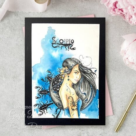 Pink Ink Designs Astrology Series Scorpio "The Debater" A5 Clear Stamps (PI233)