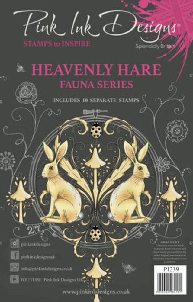 Pink Ink Designs Fauna Series Heavenly Hare A5 Clear Stamps (PI239) Pink Ink Designs Fauna Series Heavenly Hare A5 Clear Stamps (PI239)