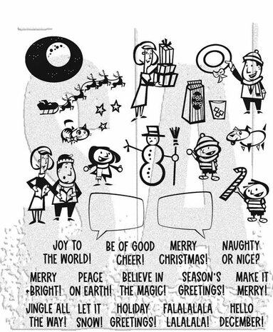 Stampers Anonymous Cling Stamps Christmas Cartoons (CMS473) Stampers Anonymous Cling Stamps Christmas Cartoons (CMS473)