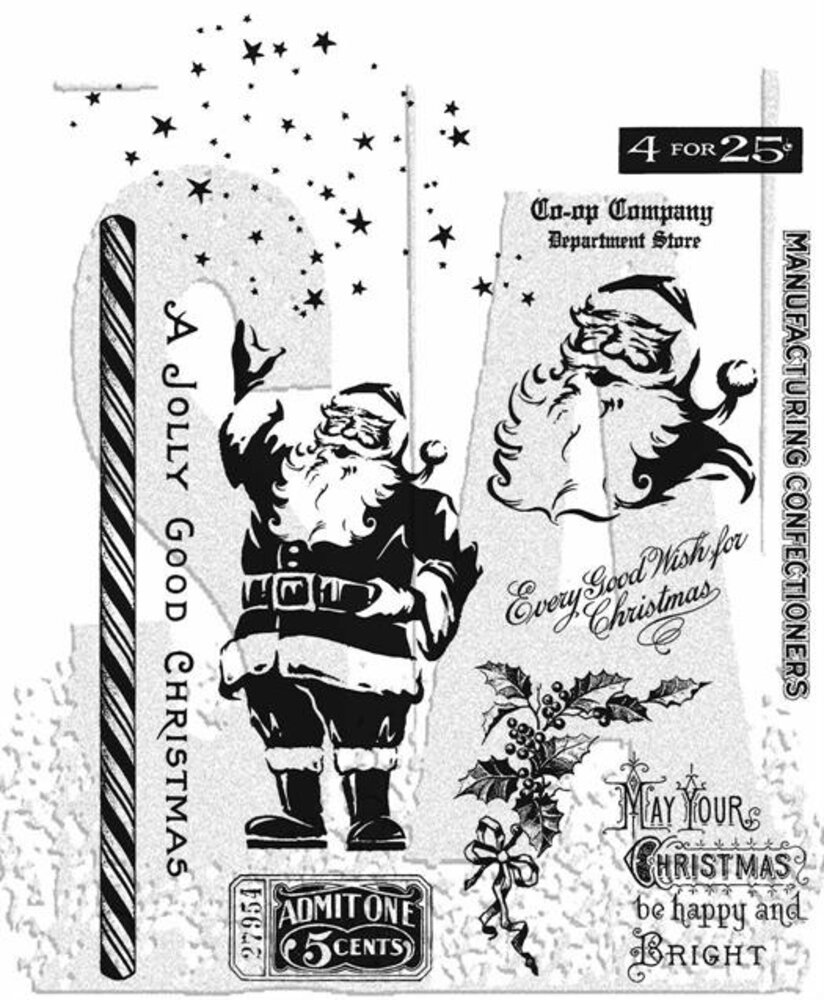Stampers Anonymous Cling Stamps Jolly Holiday (CMS474)