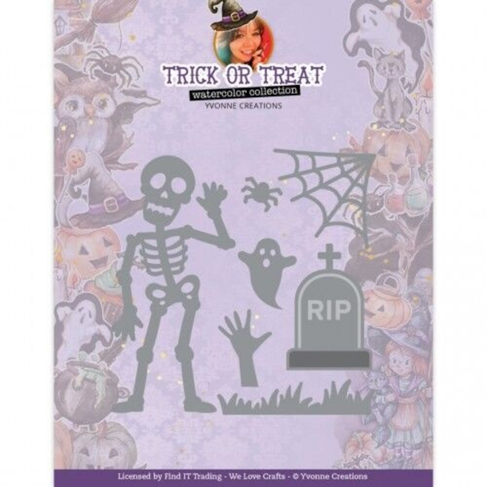 Yvonne Creations Trick or Treat Happy Skeleton Die (YCD10328) Yvonne Creations Trick or Treat Happy Skeleton Die (YCD10328)
