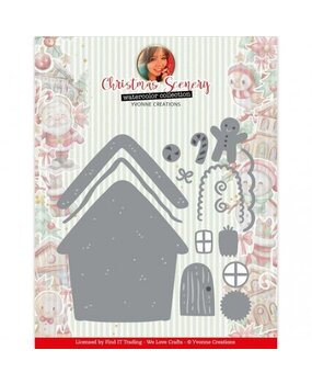 Yvonne Creations Christmas Scenery Gingerbread House Die (YCD10334) Yvonne Creations Christmas Scenery Gingerbread House Die (YCD10334)