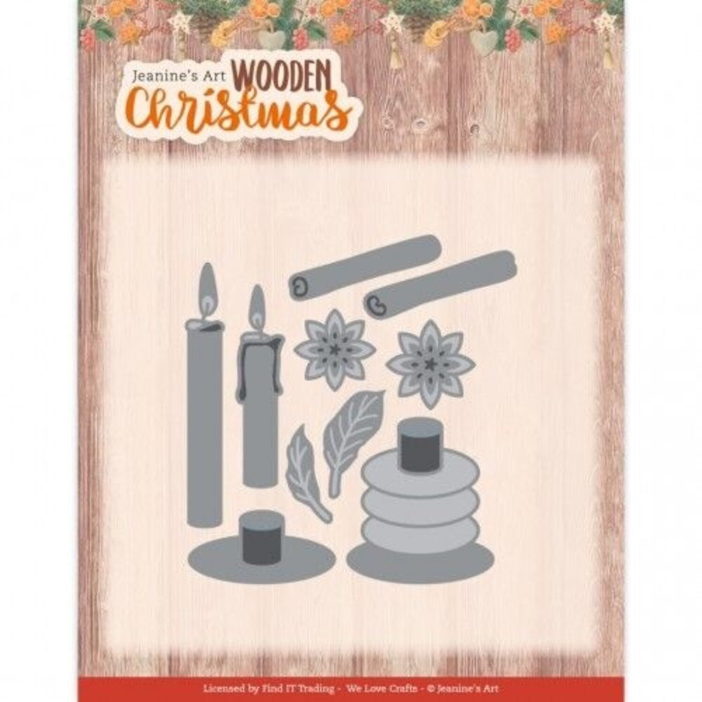Jeanine's Art Wooden Christmas Wooden Candles Die (JAD10178) Jeanine's Art Wooden Christmas Wooden Candles Die (JAD10178)