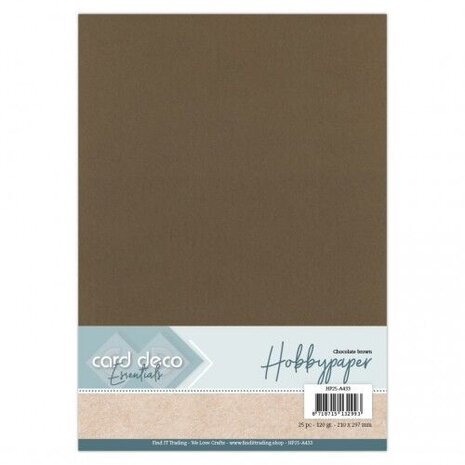 Card Deco Hobbypapier Chocolate Brown 25 Vel A4 (HP25-A433)