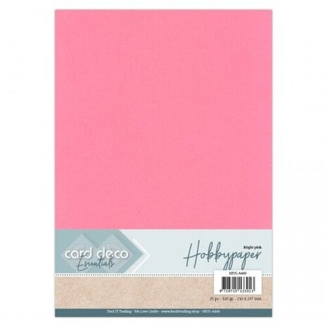 Card Deco Hobbypapier Bright Pink 25 Vel A4 (HP25-A449) Card Deco Hobbypapier Bright Pink 25 Vel A4 (HP25-A449)