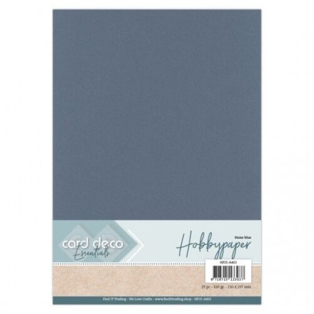 Card Deco Hobbypapier Stone Blue 25 Vel A4 (HP25-A463)
