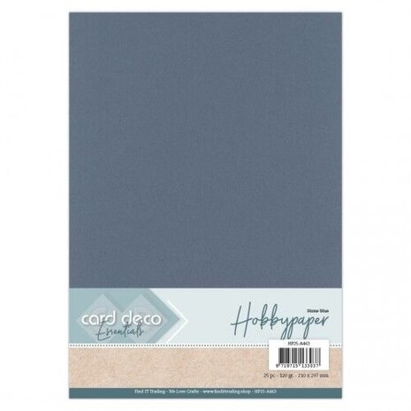Card Deco Hobbypapier Stone Blue 25 Vel A4 (HP25-A463)
