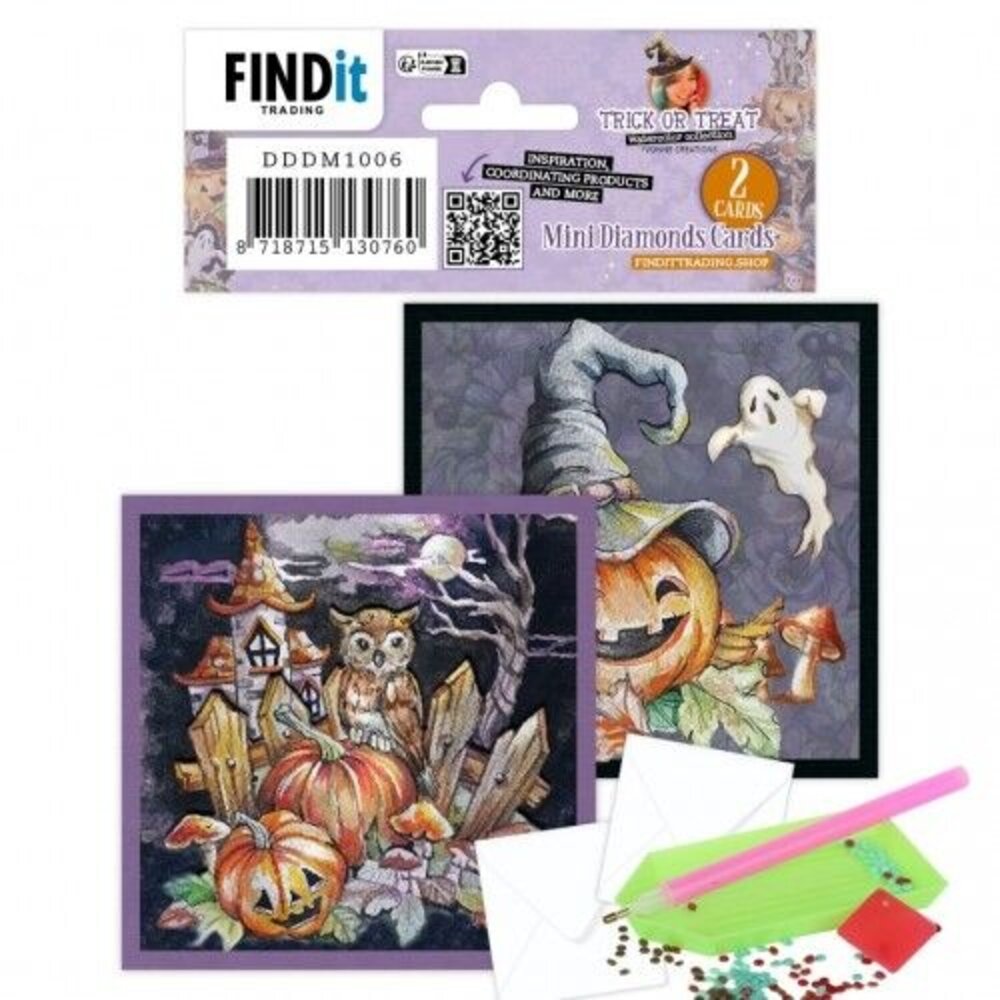 Find It Trading Mini Diamond Cards Set Trick or Treat (DDDM1006)