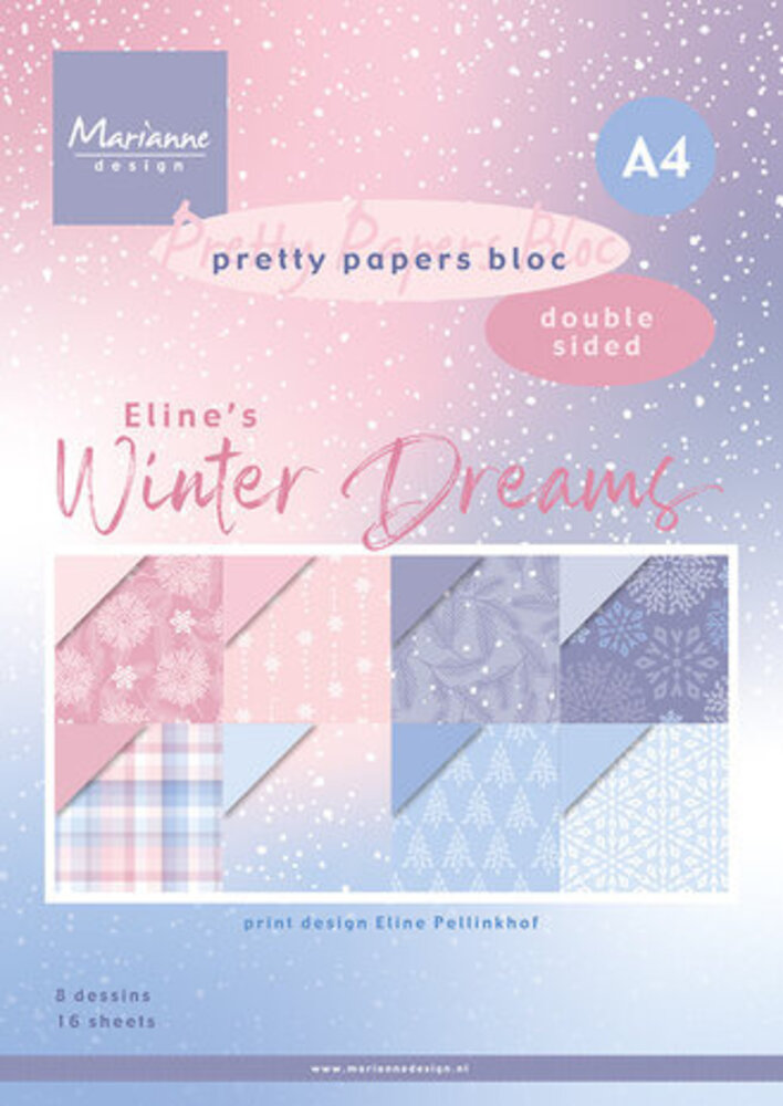 Marianne Design Winter Dreams A4 Pretty Papers Bloc (PB7067) Marianne Design Winter Dreams A4 Pretty Papers Bloc (PB7067)