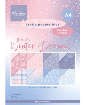 Marianne Design Winter Dreams A4 Pretty Papers Bloc (PB7067)
