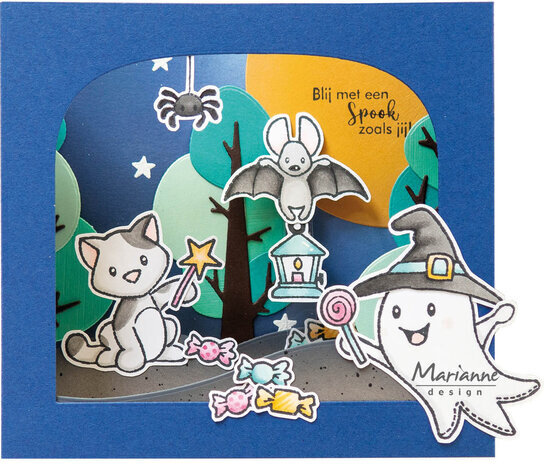 Marianne Design Eline's Animals Stamp & Die Halloween (EC0201)