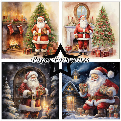 Paper Favourites Santa 12x12 Inch Paper Pack (PF464)