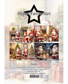 Paper Favourites Santa A5 Paper Pack (PFA108) Paper Favourites Santa A5 Paper Pack (PFA108)