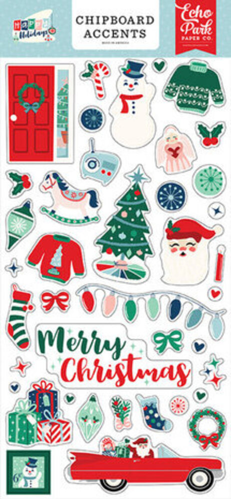 Echo Park Happy Holidays 6x13 Inch Chipboard Accents (HPH327021)