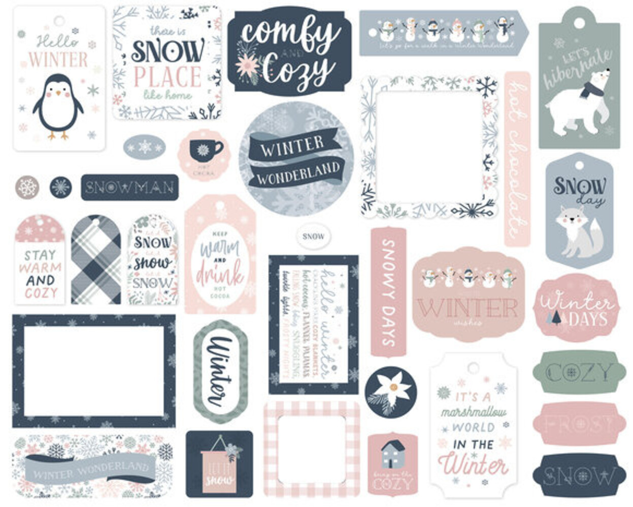 Echo Park Winterland Ephemera Frames & Tags (WTL333025) Echo Park Winterland Ephemera Frames & Tags (WTL333025)