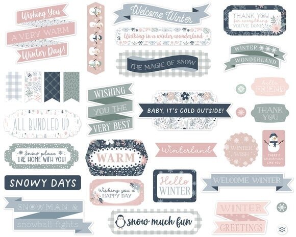 Echo Park Winterland Ephemera Titles & Phrases (WTL333032)