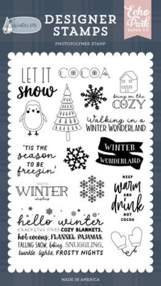 Echo Park Winterland Bring On The Cozy Clear Stamps (WTL333043) Echo Park Winterland Bring On The Cozy Clear Stamps (WTL333043)