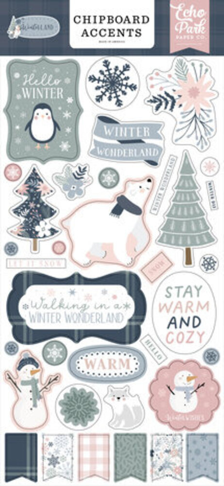 Echo Park Winterland 6x13 Inch Chipboard Accents (WTL333021)