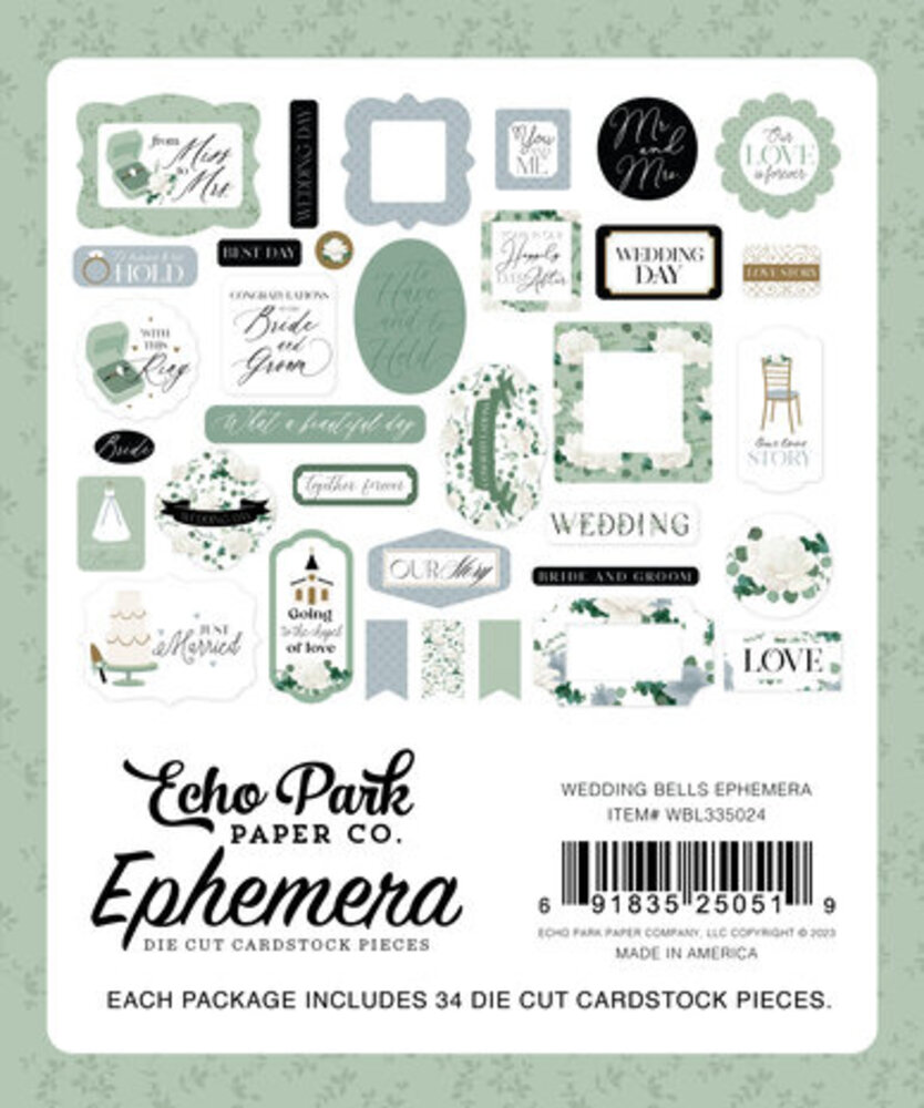 Echo Park Wedding Bells Ephemera (WBL335024) Echo Park Wedding Bells Ephemera (WBL335024)